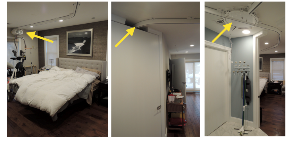 ceiling lifts with arrows