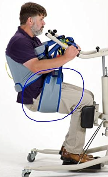 sit to stand with butt sling